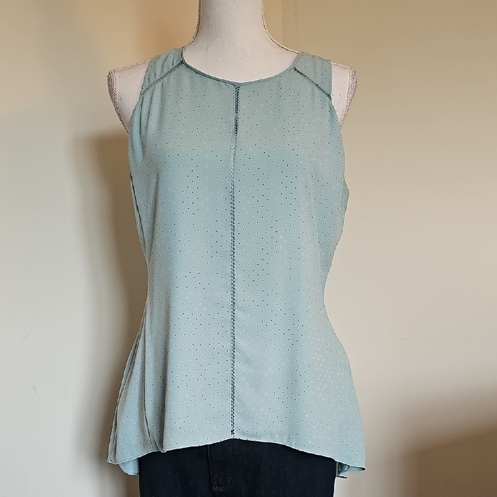 WHBM Women's Light Blue Sleeveless Top